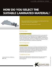 Documentation LAMECO: How to select the suitable laminated material?