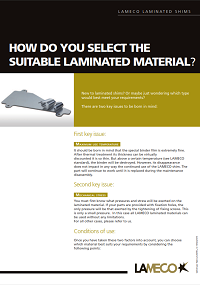 Documentation LAMÉCO: How to select the suitable laminated material?