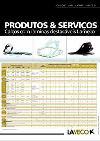 Documento LAMECO: Dimensões dos produtos