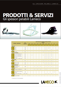 Documentazione LAMECO : Dimensioni, Spessore e Materiali della serie LAMECO
