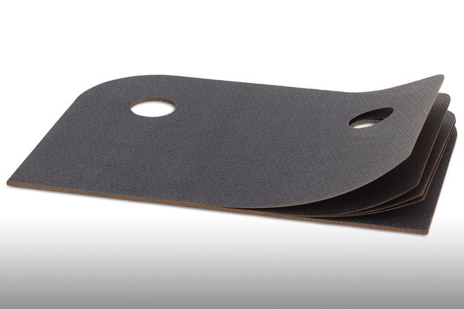 Carbon fabric peel-off shim